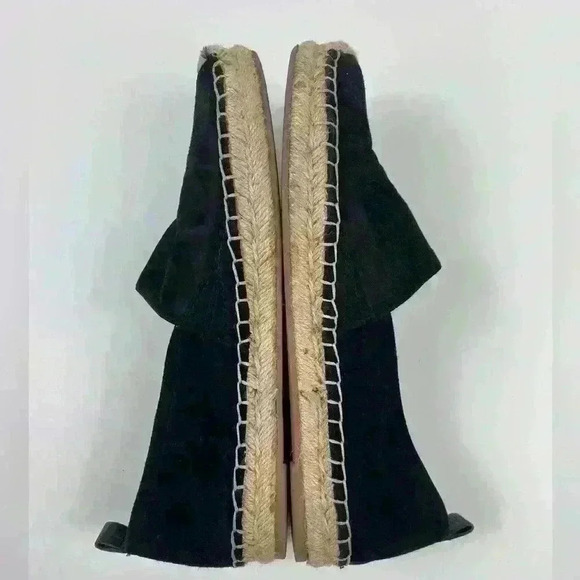 Sam Edelman Womens Carrin Platform Espadrille Slip-On Black Suede 8 Sandal Shoe - Picture 10 of 15